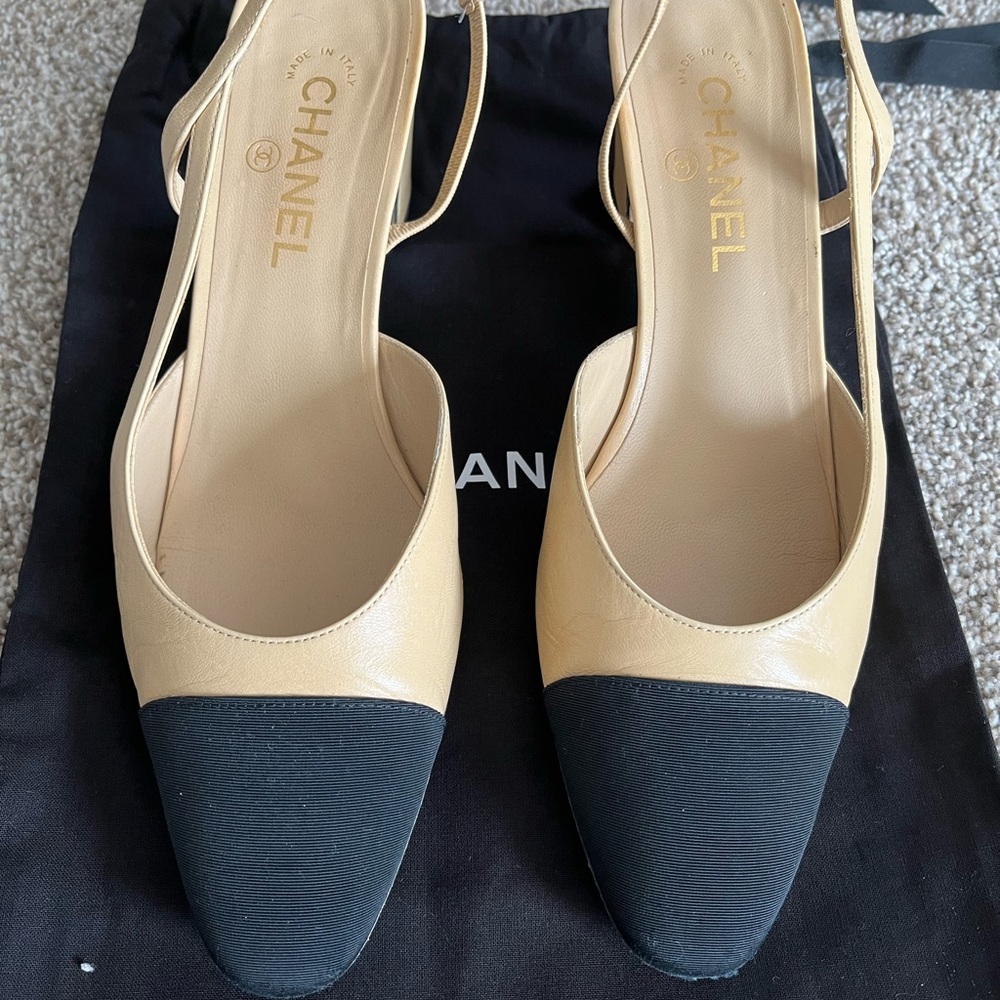 CHANEL Coco Sling Back Shoes